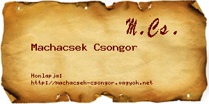 Machacsek Csongor névjegykártya